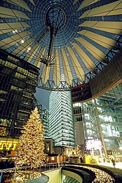 Sony Center at christmas, Potsdamer Platz, Berlin, Germany