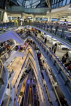 View into the modern shopping mall sevens, Koenigsalle, Duesseldorf, NRW, Germany