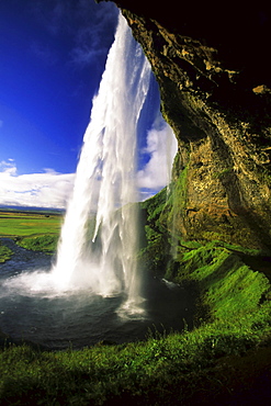 Seljalandsfoss Waterfall, Iceland, Atlantic Ocean