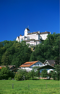 Hohenaschau Castle, Aschau, Priental Valley, Chiemgau, Bavaria, Germany, Europe