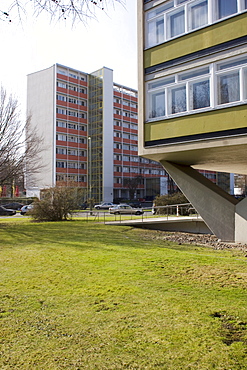 Two apartment buildings included in the 1957 International Building Exhibition, Hansaviertel District, Berlin, Germany