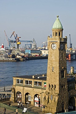 St Pauli Landungsbruecken at Hamburg Harbour Germany