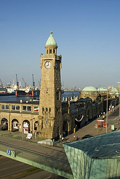 St Pauli Landungsbruecken at Hamburg Harbour Germany