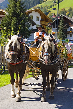 Decorated coach, Stubai Valley, Tyrol, Austria