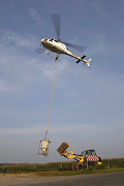 Chalking woods with a helicopter, the most important method to stop or slow down the souring of the soil