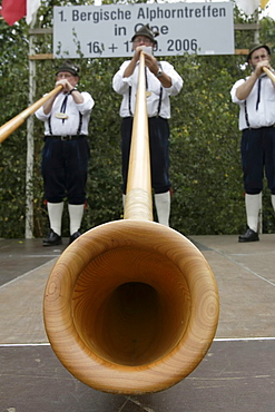 Fair, alpenhorn meeting, Kuerten-Olpe, North Rhine-Westphalia, Germany