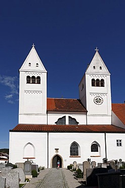 St. Johannes Parish Church, former abbey church, Steingaden, Pfaffenwinkel, Upper Bavaria, Germany, Europe