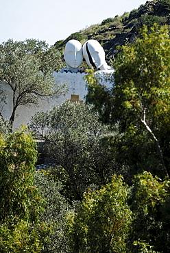 Sculpture atop the house of surrealist painter Salvador Dali and his wife Gala in Port Lligat, Province Girona, Spain