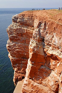 Heligoland - a view over the red sedimentary rock - Schleswig-Holstein, Germany, Europe.