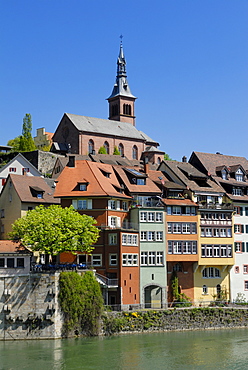 Historic centre of Laufenburg on the Rhine River, Baden-Wuerttemberg, Germany, Europe