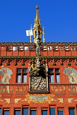 Detail, Town Hall, Basel, Canton of Baselstadt, Switzerland, Europe