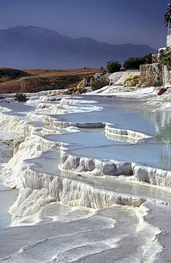 Calc-sinter terraces of Pamukkale, the Mediterranean, Turkey.