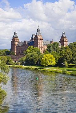 The castle Johannisburg in Aschaffenburg at the river Main, Bavaria, Germany.