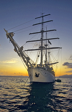 Three-mast sailing ship Amorina, Red Sea