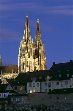 The cathedral in Regensburg, Bavaria, Germany