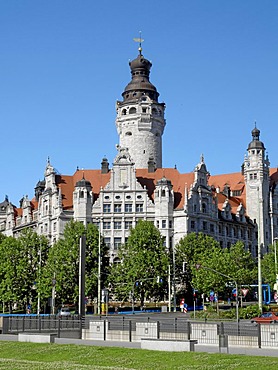 The new city hall in Leipzig, Saxony, Germany