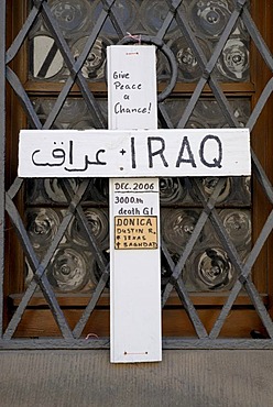 Memorial on the Nikolai Church, Leipzig, Saxony, Germany