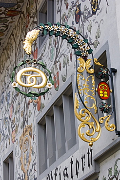 Historic restaurant in the old part of Lucerne, canton Lucerne, Switzerland