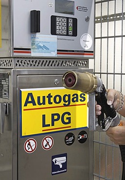 Gas pump, gas station for liquefied petroleum gas or LPG, Germany