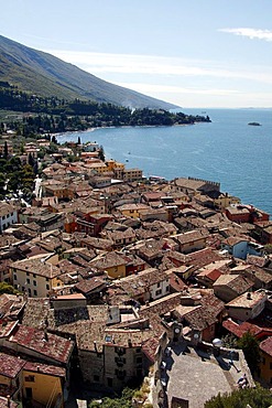 View on Malcesine at Lake Garda, Lago di Garda, Italien
