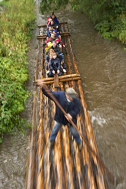 Rafting on Wilde Rodach near Wallenfels - Frankenwald - Franconia - Germany