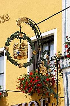 Inn sign crown in Beilngries Upper Bavaria Germany