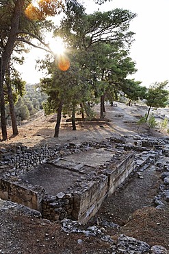 Archeological excavation of Minoan palace Agia Triada, Messara valley, Southern Crete, Greece