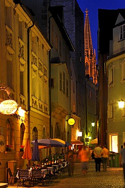 Cathedral, Regensburg (Hinter der Grieb), Upper Palatinate, Bavaria, Germany