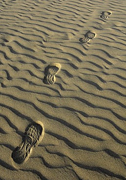 Footprints on sand