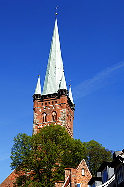 Tower of St. Petri Church, Luebeck, Schleswig-Holstein, Germany, Europe