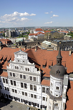 Dresden panorama and castle, Saxony, Germany, Europe