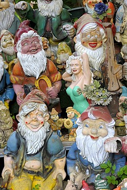 Garden gnomes, ceramic figurines