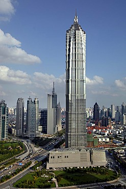 View of Pudong and the Jinmao Tower, Shanghai, China