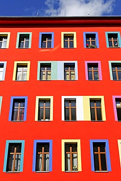 Colourful building in the Kreuzberg district, Berlin, Germany, Europe