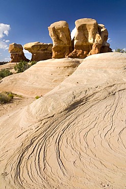 Sandstone formations in Devils Garden, Grand Staircase Escalante National Monument, Utah, USA, North America