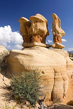 Sandstone formations in Devils Garden, Grand Staircase Escalante National Monument, Utah, USA, North America