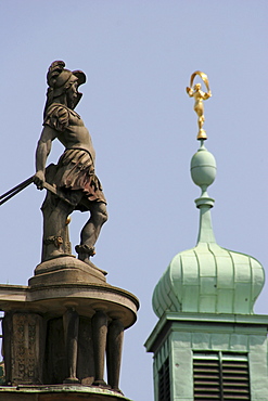 Statue on the town hall, Bremen, Germany, Europe