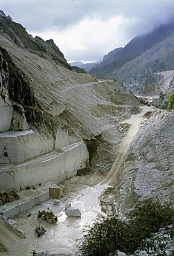 Cave di Fantiscritti, marble quarry near Carrara, Massa-Carrara Province, Tuscany, Italy, Europe