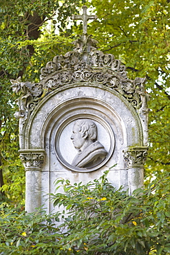 Grave of Josef Hoechl, 1777-1838, municipal architect, Alter Suedfriedhof, old cemetery in Munich, Bavaria, Germany