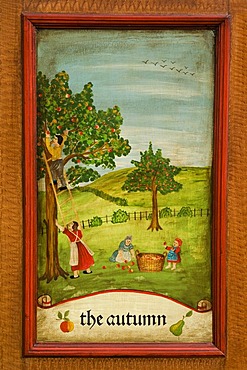 Autumn, door panel of a farmer's wardrobe painted with the four seasons