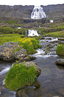 Fjallfoss Falls, Dynjandi, Westfjords, Iceland, North Atlantic