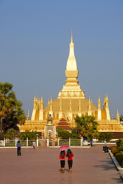 State symbol, Great Stupa Pha That Luang, Vientiane, Laos, Asia