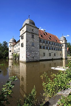 Moated castle of Mitwitz, county of Kronach, Upper Franconia, Bavaria, Germany