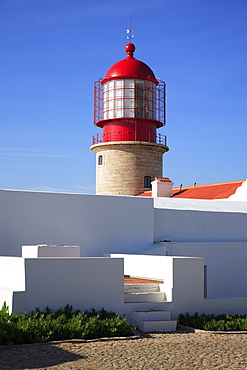 Lighthouse at the Cabo de Sao Vicente, Algarve, Portugal