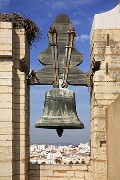 Bell of Se Cathedral, Sedos Episcopalis, Faro, Algarve, Portugal