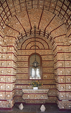 Capela dos Ossos, bone chapel, at the Igreja do Carmo, Carmelite church, Faro, Algarve, Portugal