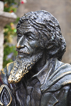 Bronze statue of Francis of Assisi (touching his beard is said to bring luck) in the old part of Havana, Cuba, Caribbean