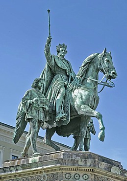 King Ludwig of Bavaria, Odeons Square, Munich, Bavaria, Germany