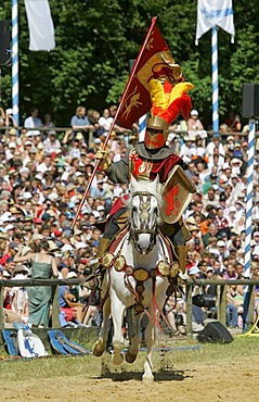 Kaltenberg, GER, 03. July 2005 - Knight plays in Kaltenberg nearby Munich.