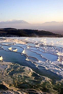 Pamukkale - white travertine terraces